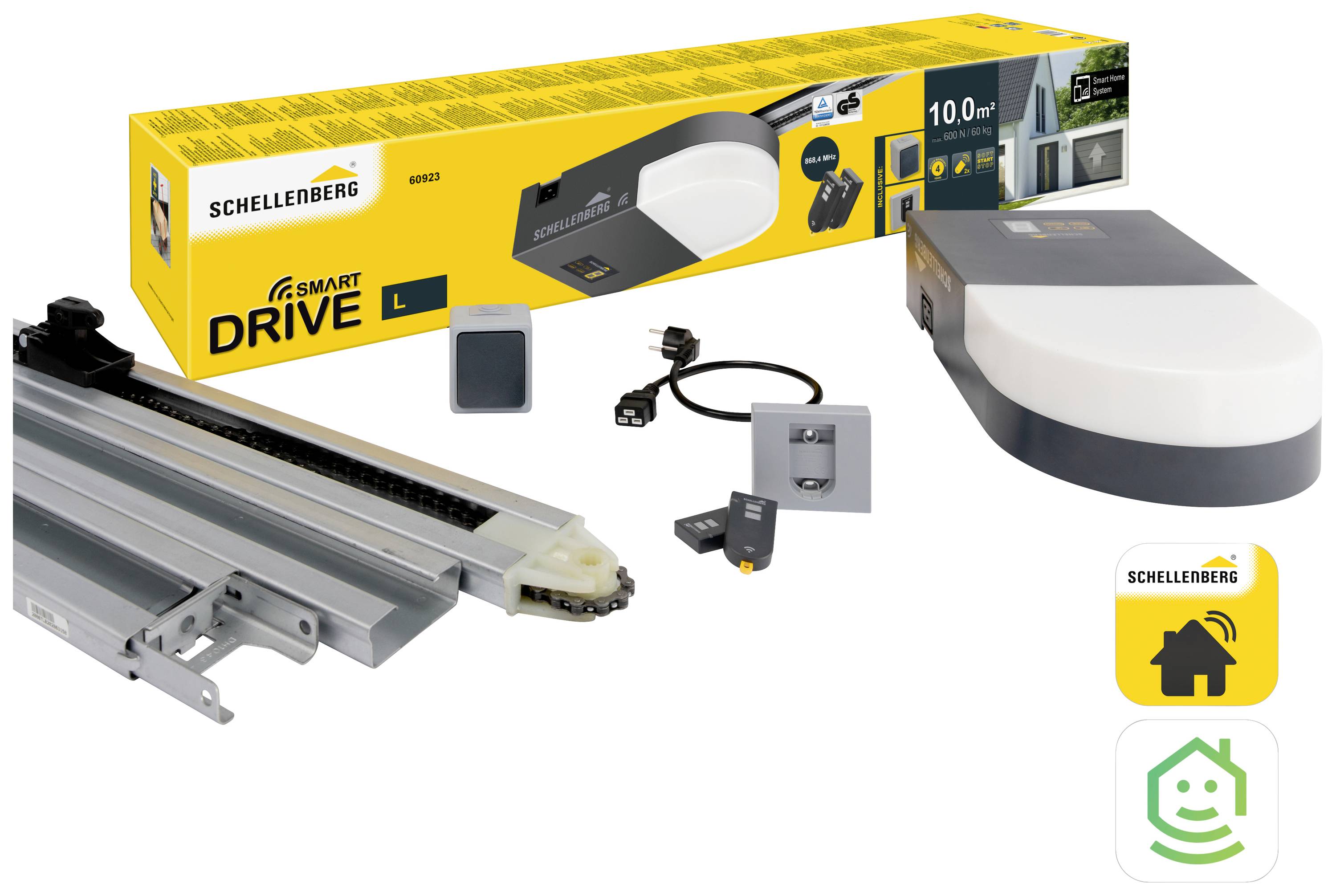 Schellenberg Smart DRIVE L 60923 Motor för garagedörr 60 kg