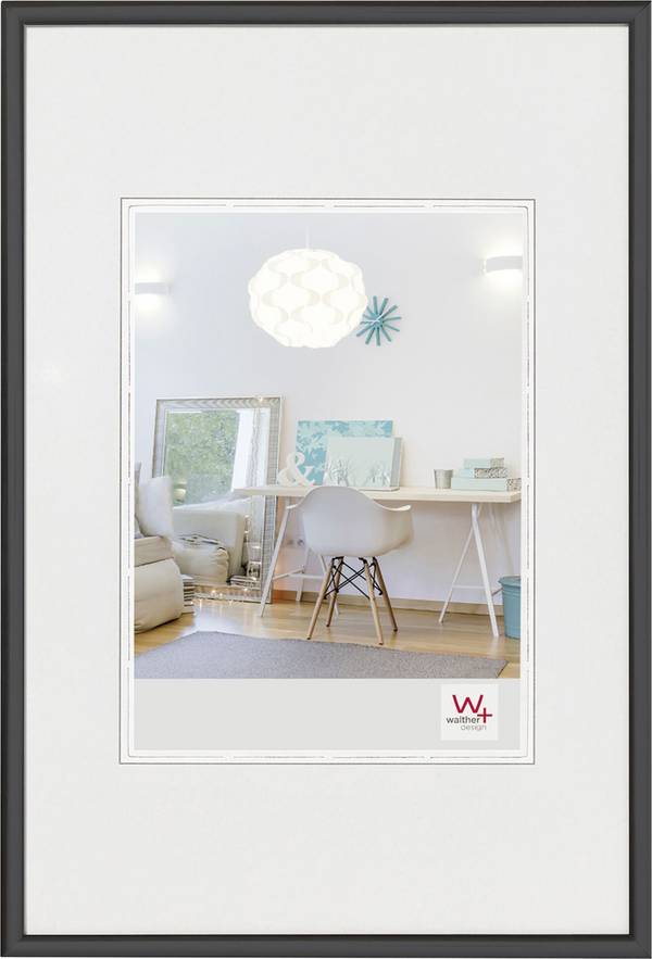 walther+ design KV015B Växelram akryl Pappersformat: 10 x 15 cm (B x H) 10 cm x 15 cm Svart