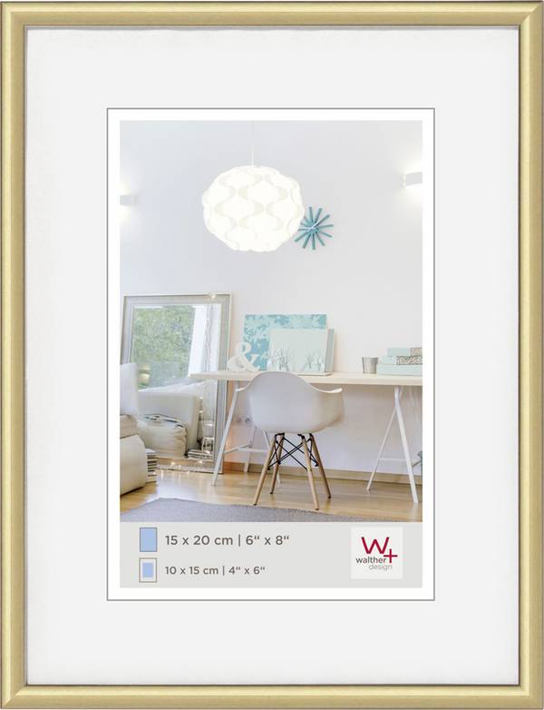 walther+ design KV520G Växelram akryl Pappersformat: 20 x 15 cm  Guld