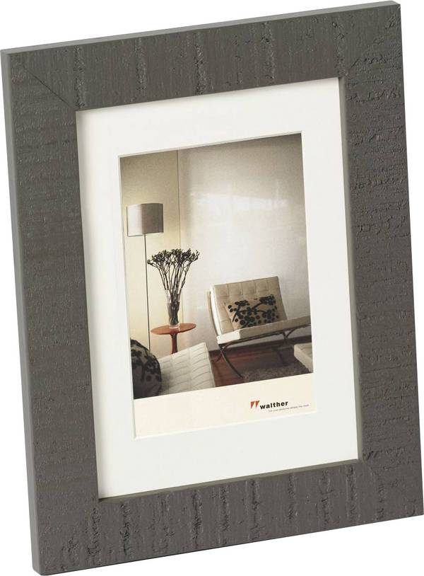 walther+ design HO015D Växelram akryl Pappersformat: 10 x 15 cm (B x H x D) 15.0 x 19.5 x 1.5 cm Grå