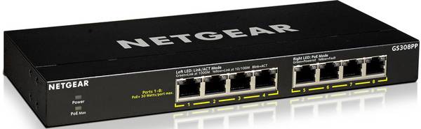 NETGEAR GS308PP-100EUS GS308PP Nätverks-switch  16 GBit/s