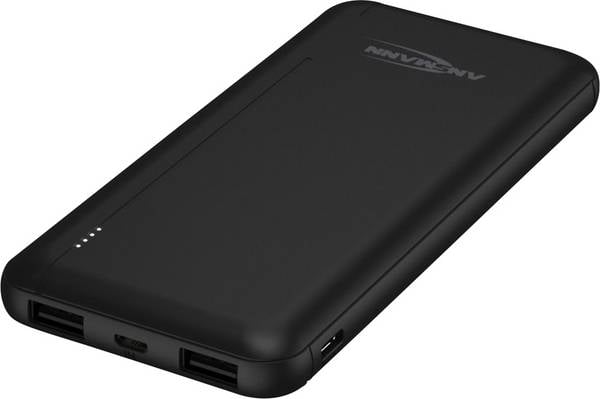 Ansmann PB212 Powerbank 10000 mAh Smart IC LiPo Micro USB, USB-C®, USB Svart Statusindikering