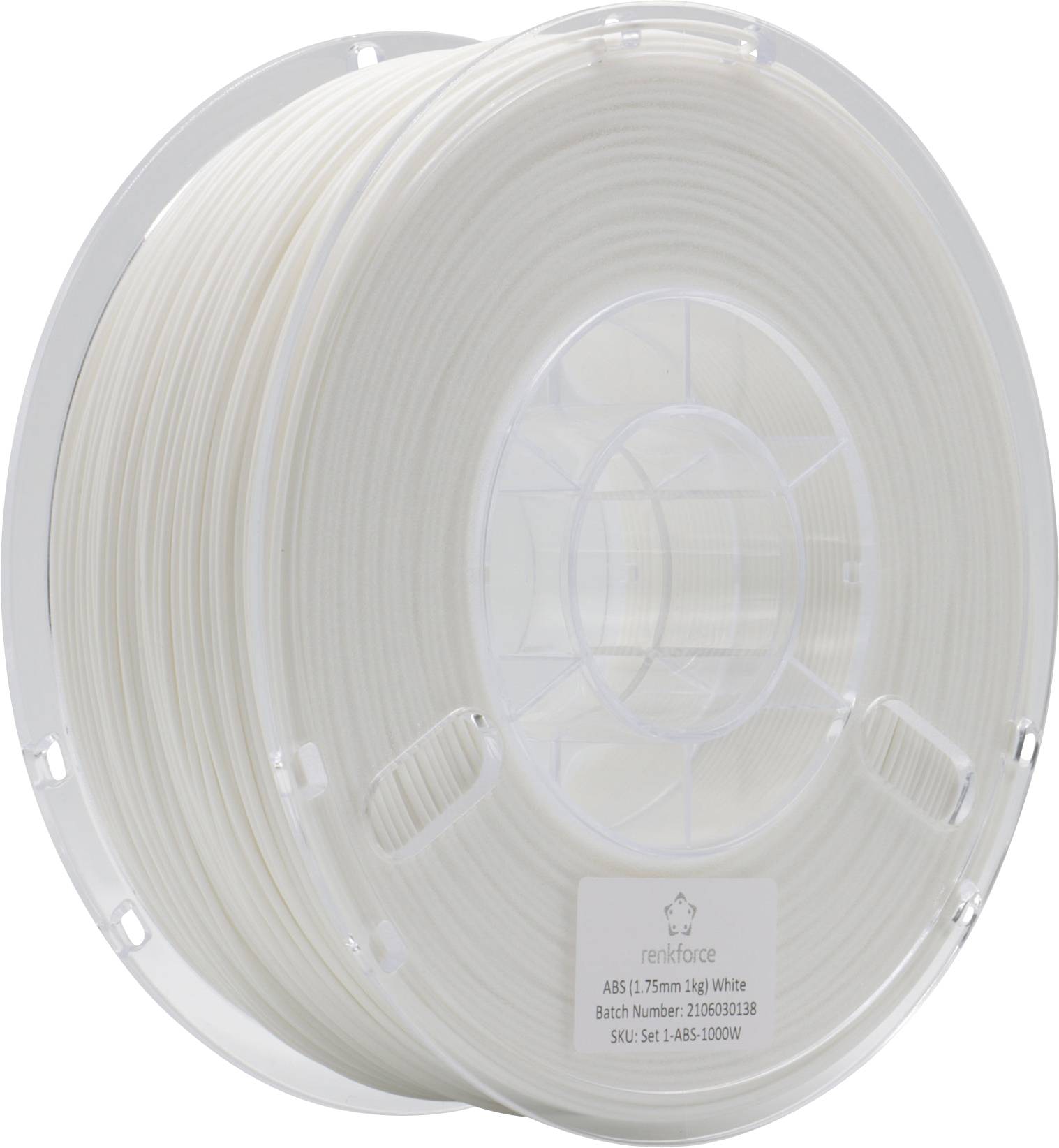 Renkforce RF-4738586 3D-skrivare Filament ABS-plast 1.75 mm 1000 g Vit 1 st