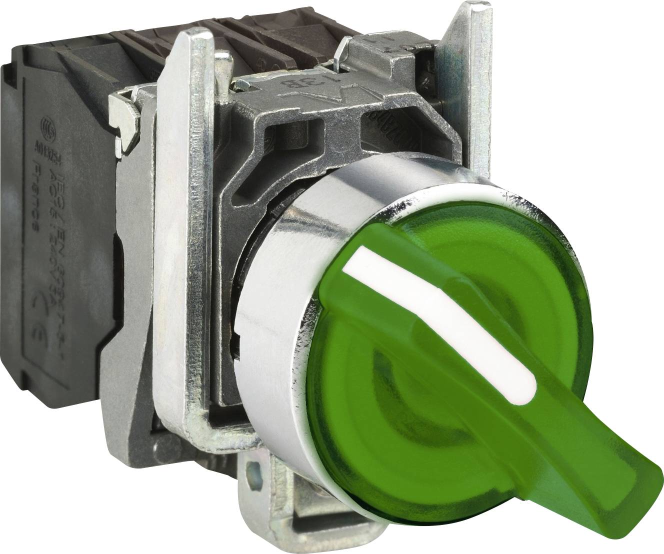 Schneider Electric XB4BK133G5 XB4BK133G5 Väljaromkopplare upplyst Vridströmbrytare Grön 3 x +/- 45 ° 1 st