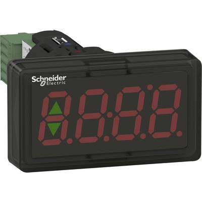 Elektronisk display från Schneider Electric, visar "0.00.0" med röda siffror. Två pilknappar till vänster om siffrorna.