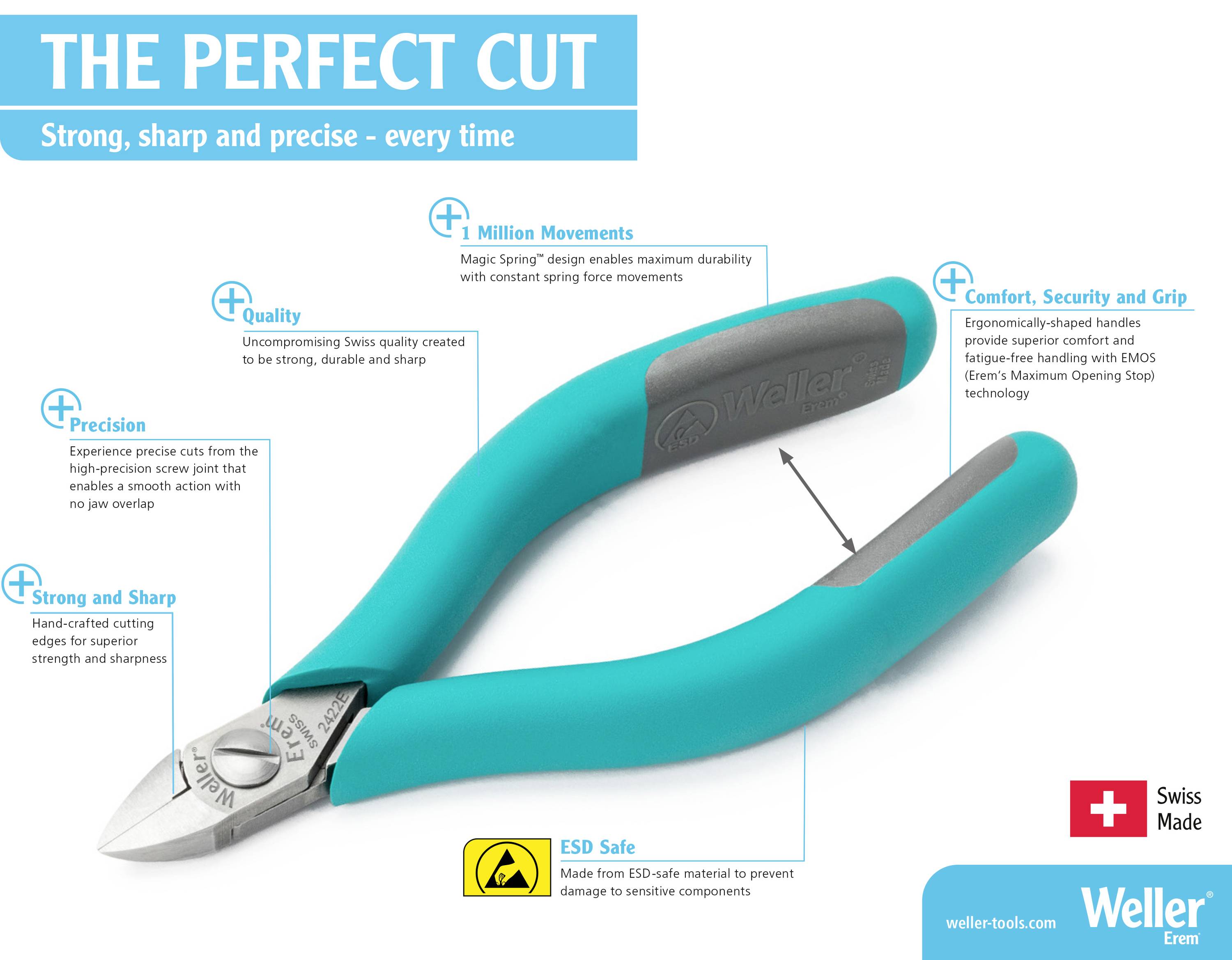 "Den perfekta skärningen" - en högkvalitativ tång med ergonomiska handtag, känd för precision, komfort och hållbarhet.