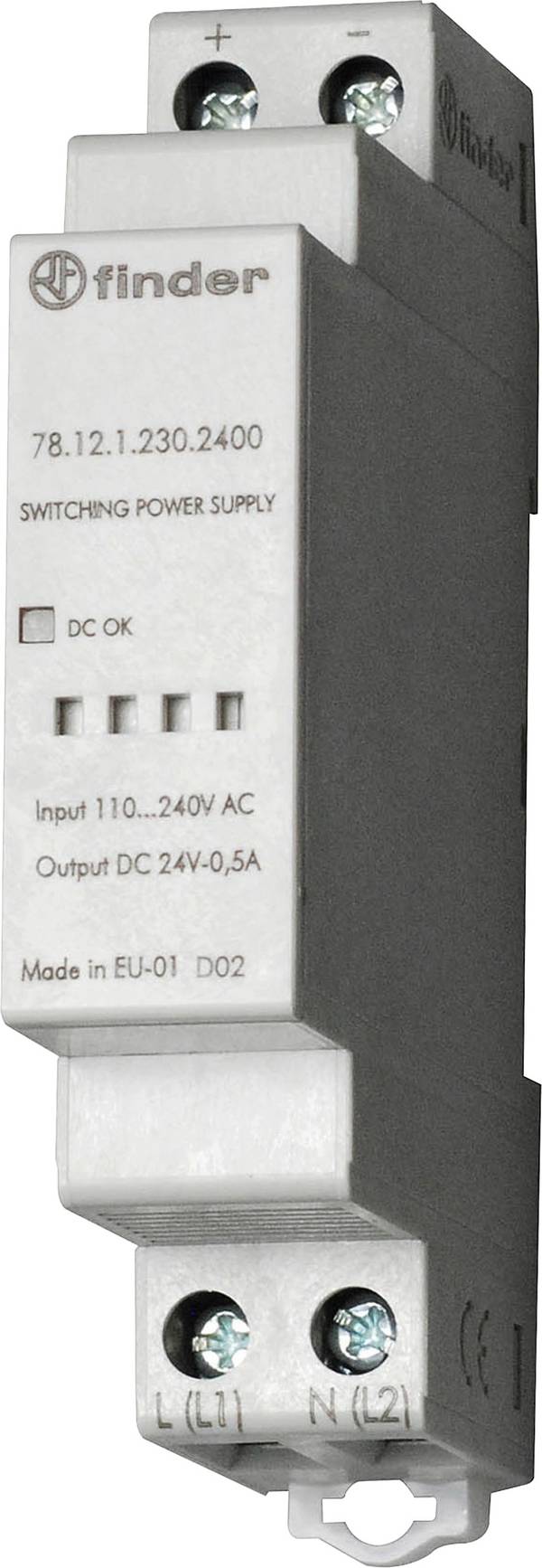Finder 78.12.1.230.2400 DIN-skena nätaggregat 24 V/DC 0.63 A 12 W Innehåll 1 st