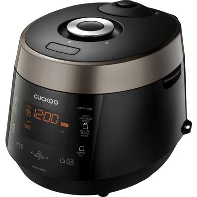 Cuckoo CRP-P1009S Riskokare Svart med display, med ångfunktion, Överhettningsskydd
