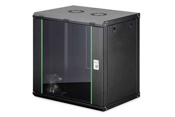 Digitus DN-19 12-U-EC-SW 19" väggskåp (B x H x D) 600 x 638 x 450 mm 12 U Svart (RAL 9005)