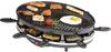 DOMO DO9038G Raclette Grillfunktion, Non-stick-beläggning, Kontrolljus, 8 pannor Svart