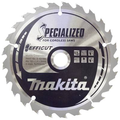 Makita B-62985 Cirkelsågblad 165 x 20 x 1.4 mm Antal tänder (per tum): 25 1 st