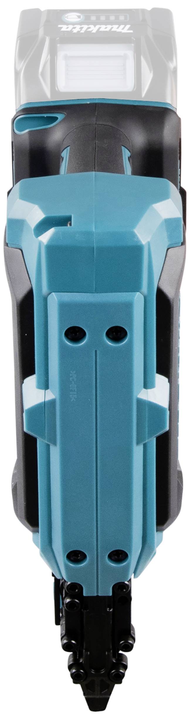 Batteri-nitar med blå-svart hölje, sedd ovanifrån.