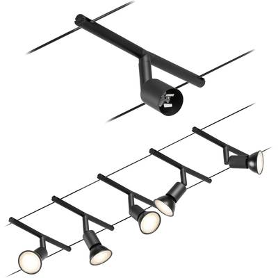 Paulmann Wire Systems 94446 Komplett vajersystem GU5.3 Svart (matt), Krom