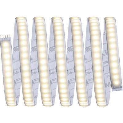 En flexibel LED-ljusslinga som är placerad i en vågformig linje. Slinga lyser med ett varmt vitt ljus.