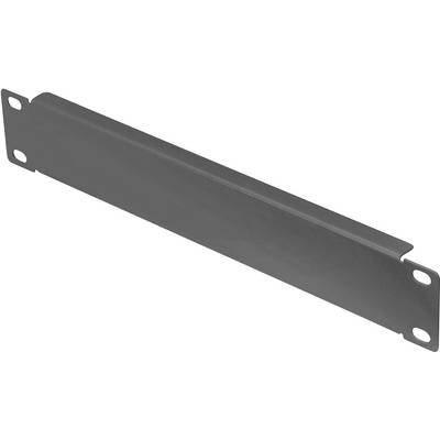 Grå rack-panel med rektangulär form och avrundade kanter, lämplig för att täcka tomma utrymmen i ett serverrack.