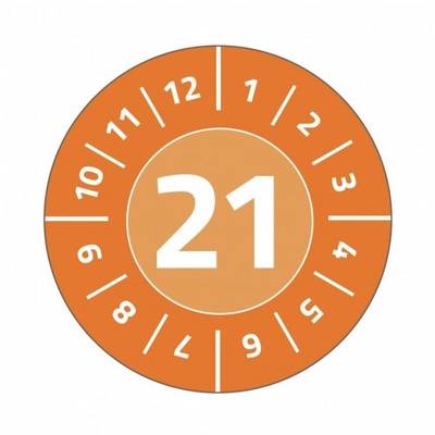 Avery-Zweckform Provmärkning 2021 Orange Folie, självhäftande, avdragssäker (Ø) 20 mm 20 mm 1 set