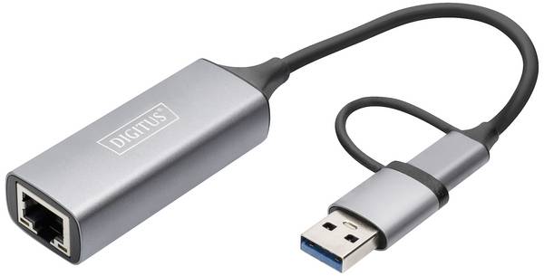 Digitus DN-3028 Nätverksadapter  2.5 GBit/s USB, USB 3.0, USB 3.1, USB 3.2 Gen 1, USB-A