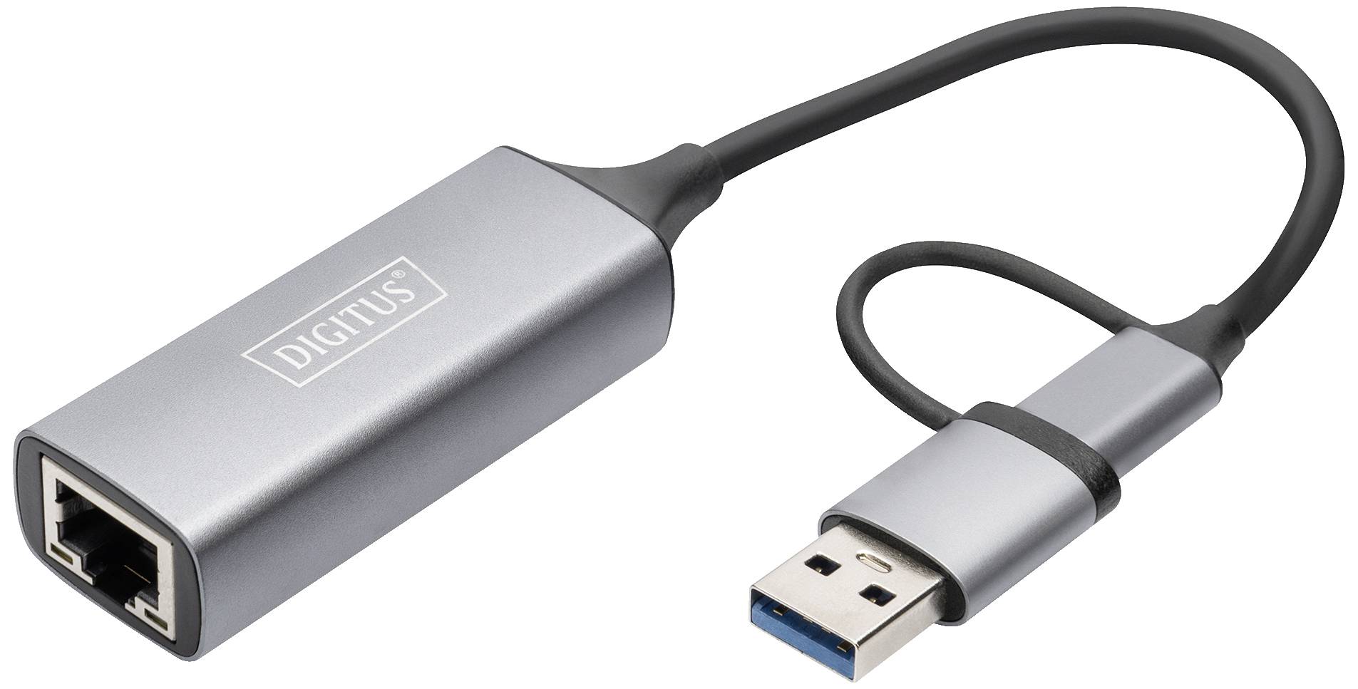 Digitus DN-3028 Nätverksadapter 2.5 GBit/s USB, USB 3.0, USB 3.1, USB 3.2 Gen 1, USB-A-0