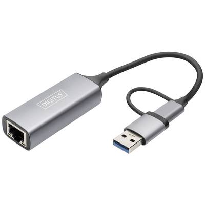 Digitus DN-3028 Nätverksadapter 2.5 GBit/s USB, USB 3.0, USB 3.1, USB 3.2 Gen 1, USB-A-0
