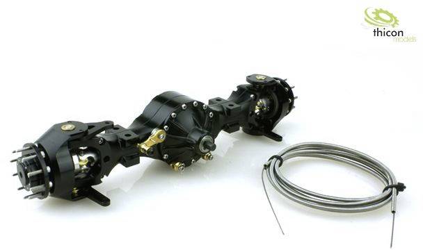 'Thicon' metallmodelldelar: Fördelningsväxellåda med kabelrulle, lämplig för RC-fordon.