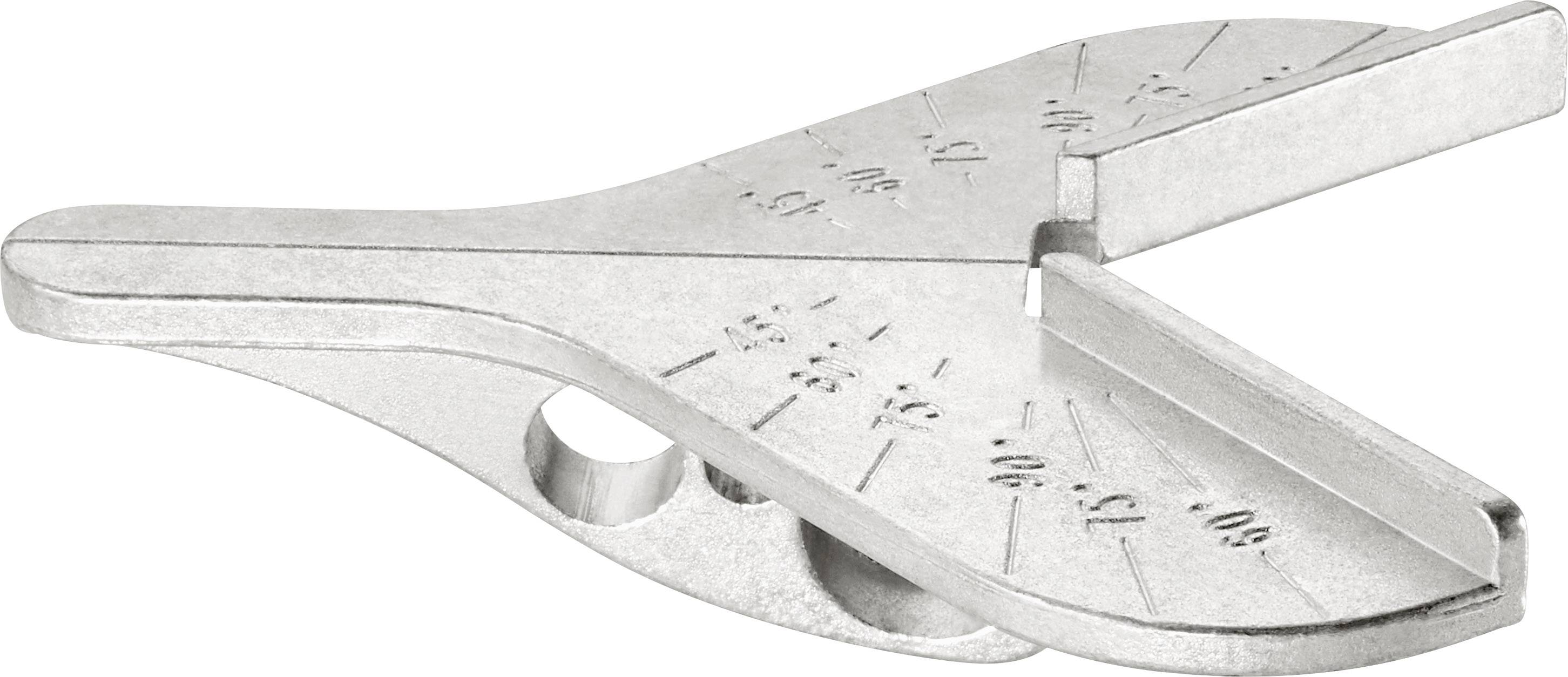 En kombinerad kalibrerings- och skjutmått i metall, använd för att mäta vinklar och längder.