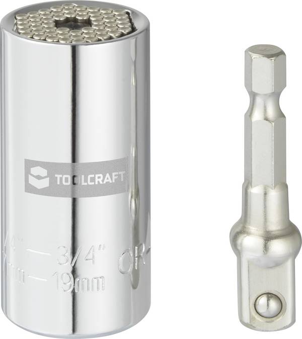 TOOLCRAFT TO-7273935 Hylsnyckel-bitsinsats 1/4", 3/4"