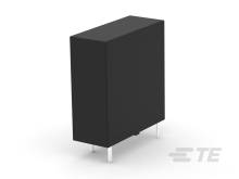 Ett svart, rektangulärt sideboard med metallfötter står på ett ljust golv.