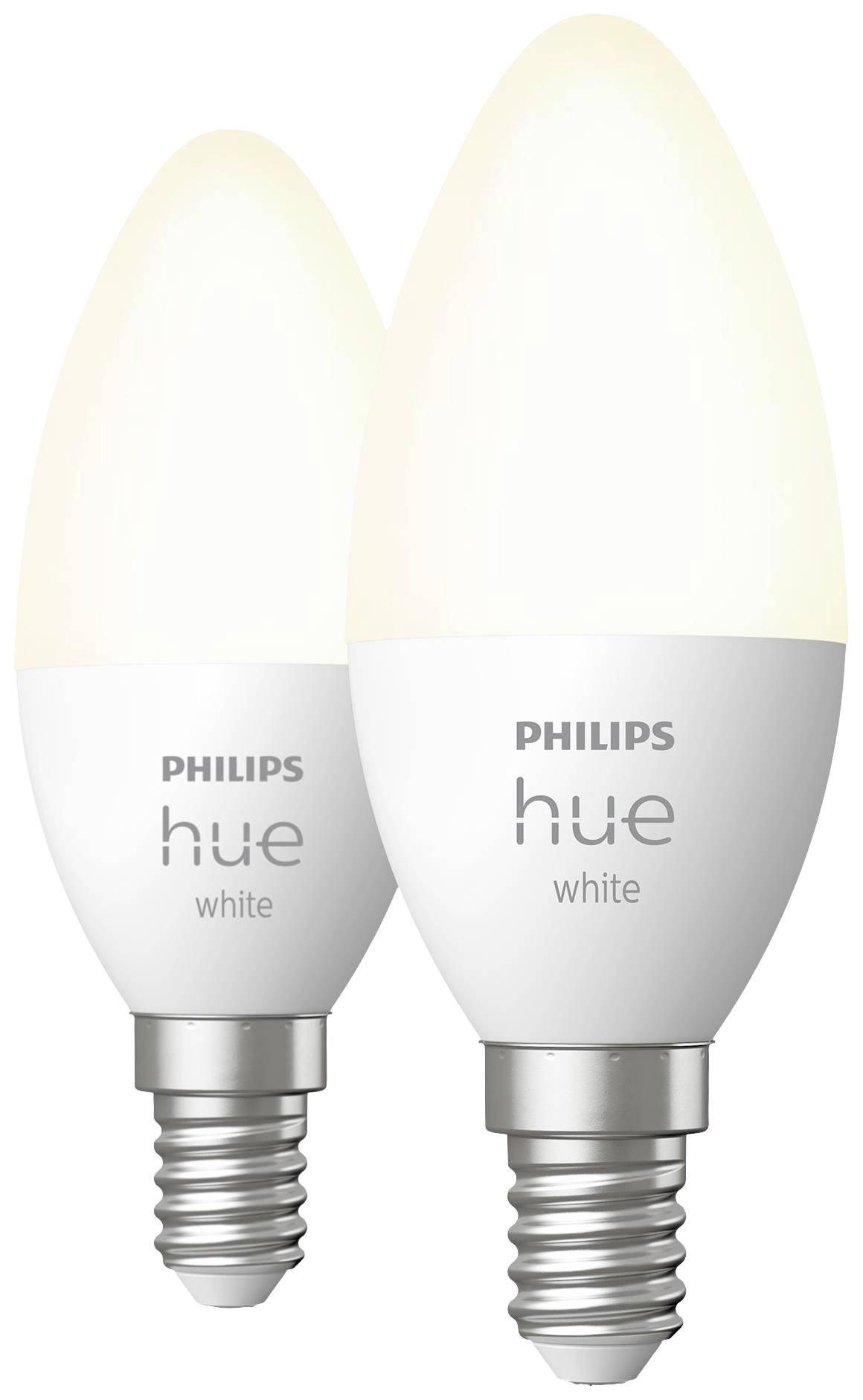 Philips Hue Hue LED-lampa (2 st) 871951432062800 EEK: F (A - G) Hue White Doppelpack 2x470lm E14 11 W Varmvit