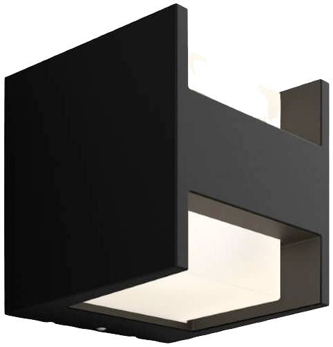 Philips LED 871951438278700 LED-vägglampa Hue White Fuzo Wandleuchte quadratisch oben/unten schwarz 1150lm LED fast installerad 15 W