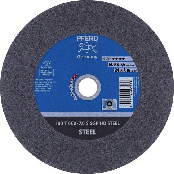 PFERD TOOLS 100 T 600-7,6 S SGP HD STEEL/60,0 66397707 Separationspår rakt    600 mm 60 mm 5 st