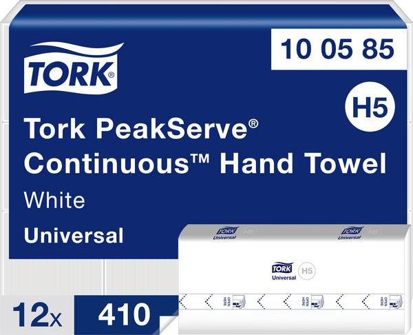 TORK 100585 PeakServe® Pappershanddukar (L x B) 22.5 cm x 20.1 cm Vit  4920 st
