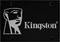 'Kingston'-logotyp på en svart yta med ett stiliserat ansiktssymbol.