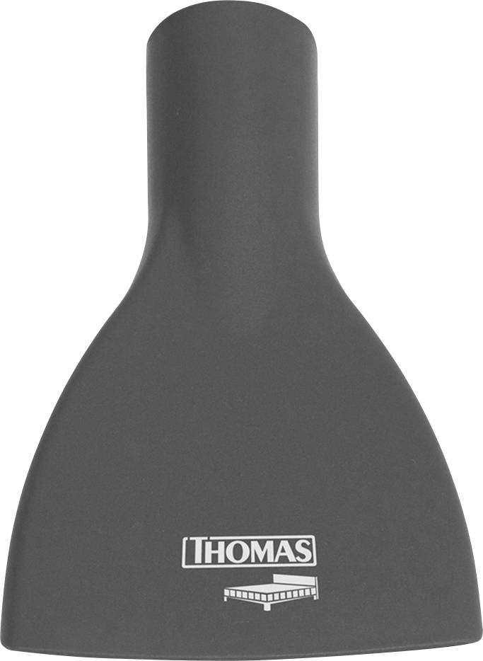 En grå dammsugardel med den vita logotypen 'THOMAS' på.