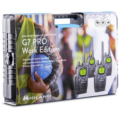 Midland Work Edition Set 4x G7 Pro C1090.19 PMR-walkie talkie Set 4 st