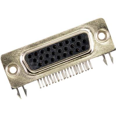 Molex 1731130134 FCT High-Density D-Sub Connector, Female, Right-Angle, PCB Through Hole, Gold Plating, Grounding Bracke