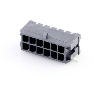 Svart plastpropp för elektroniska anslutningar med flera rektangulära öppningar, sedd från en sidvinkel.