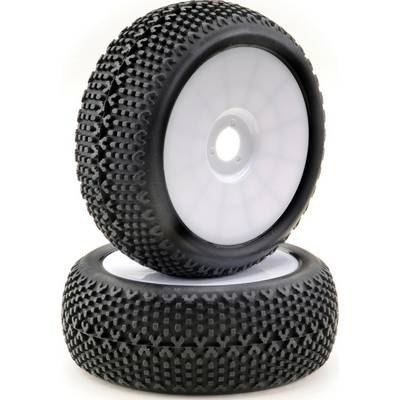 Absima 1:8 Buggy Kompletta hjul Y pin Disk Vit 1 par
