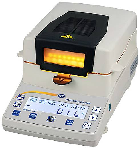 Fuktighetsmätare med digitalt display, visar 10,1°C och 3:39 min för analys av materialfuktighet. Enheten i vit utförande.