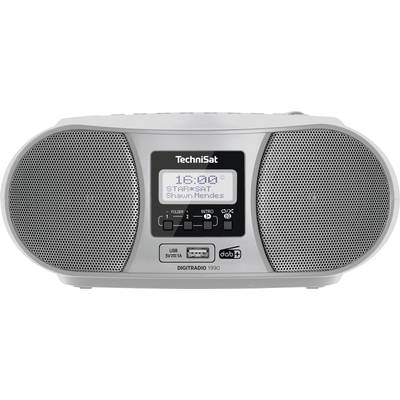 CD-radio TechniSat DIGITRADIO 1990 DAB+, FM Batteri-laddningsfunktion, Väckningsfunktion Silver