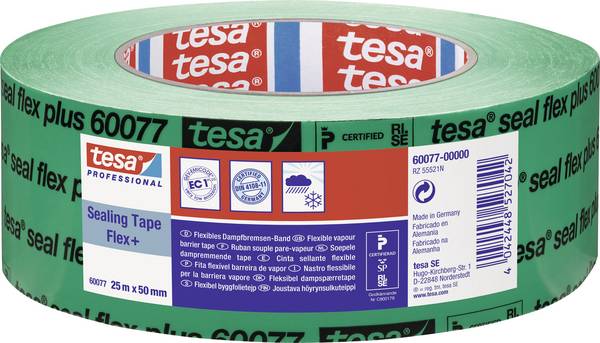 tesa  60077 Ångbromsband  Grön (L x B) 25 m x 50 mm 1 st