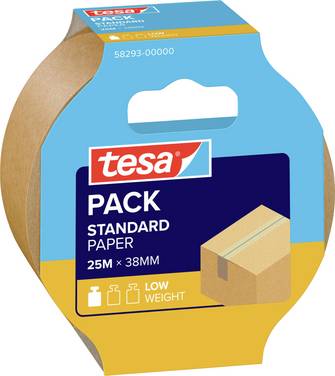 tesa STANDARD ecoLogo® 58293 Packtejp  Brun (L x B) 25 m x 38 mm 1 st