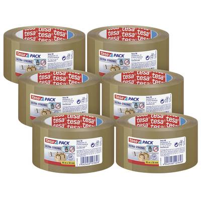 tesa ULTRA STRONG 57177 Packtejp Brun (L x B) 66 m x 50 mm 6 st
