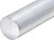 En silvermetallstav i cylindrisk form.