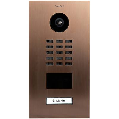 DoorBird D2101V IP Video-porttelefon LAN Utomhusenhet Rostfritt stål V2A (borstat), Bronze-look
