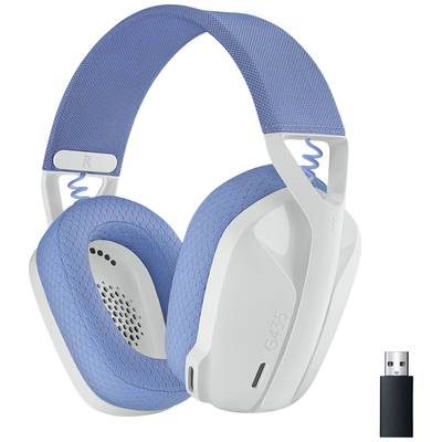 Logitech G435 LIGHTSPEED Spel Over Ear-hörlurar Bluetooth Stereo Vit Volymbegränsning