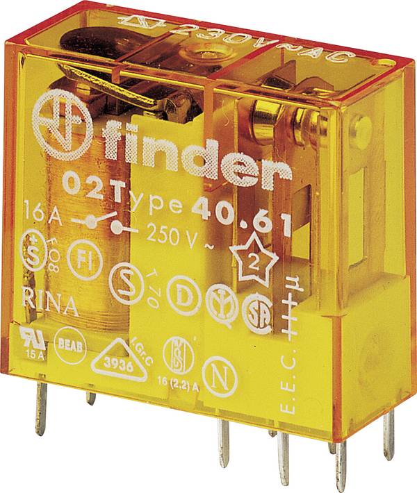 Finder 40.61.8.110.4300 Kretskort-relä 110 V/AC 16 A 1 NO 1 st