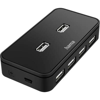 Hama 7 Port USB 2.0-Hub Svart