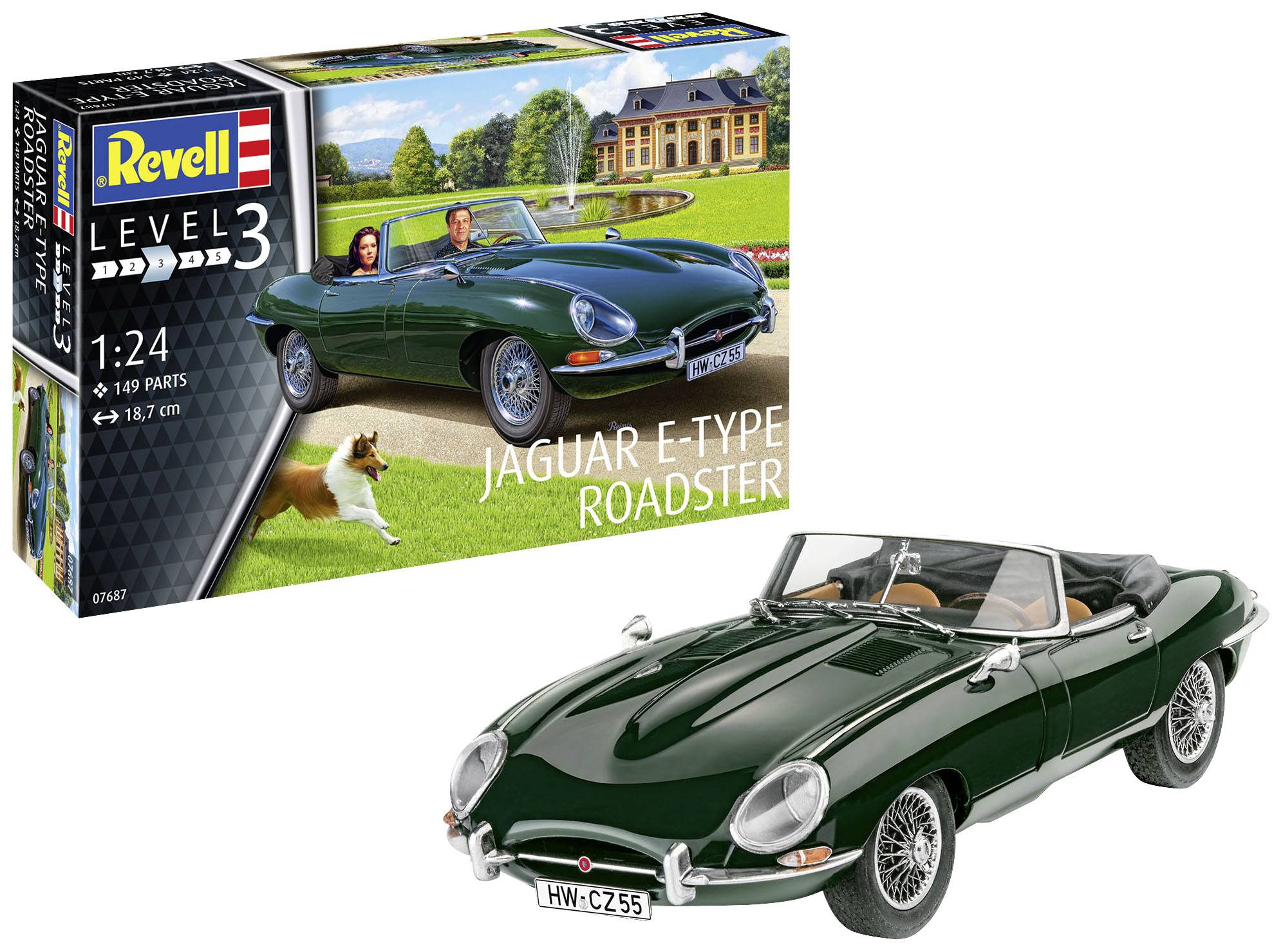 Revell RV 1:24 Jaguar E-Type Roadster 1:24 Modellbil