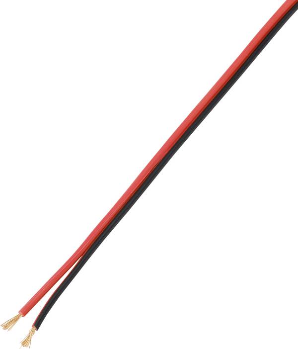 TRU COMPONENTS TC-9202504 Högtalarkabel  2 x 0.75 mm² Svart-röd 100 m