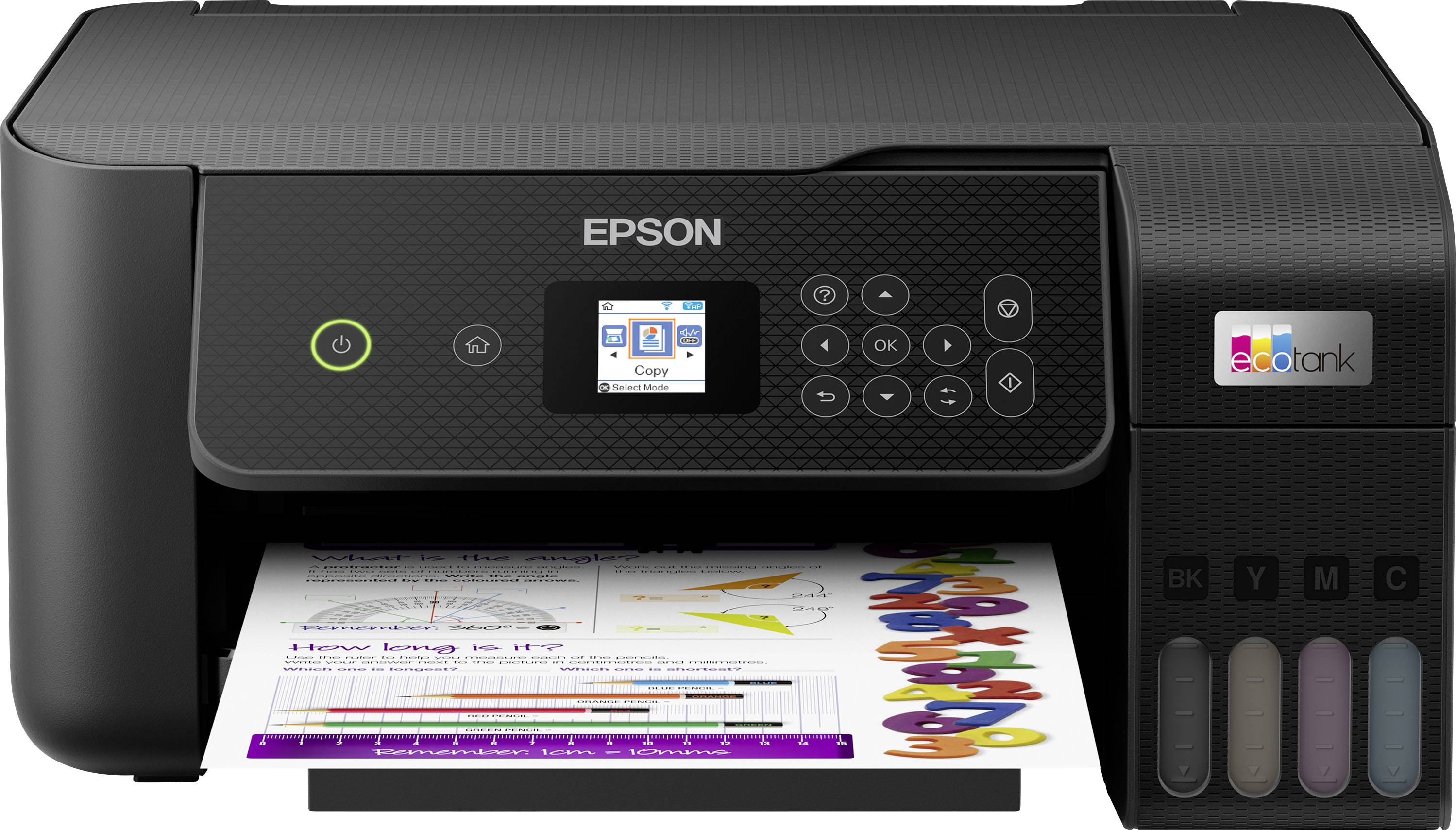 Epson EcoTank ET-2820 Multifunktionsskrivare Bläckstråleskrivare Färg A4 Skrivare, skannrar, kopiatorer Duplex, Bläcktanksystem, USB, WiFi